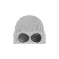 C.P. Company Knit Cap In Extrafine Merino Wool 'Moon Melange'