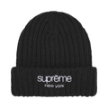 Supreme Chunky Rib Classic Logo Beanie 'Black'