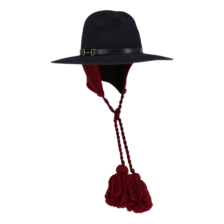 Gucci Felt Brimmed Hat with Earflaps 'Blue'