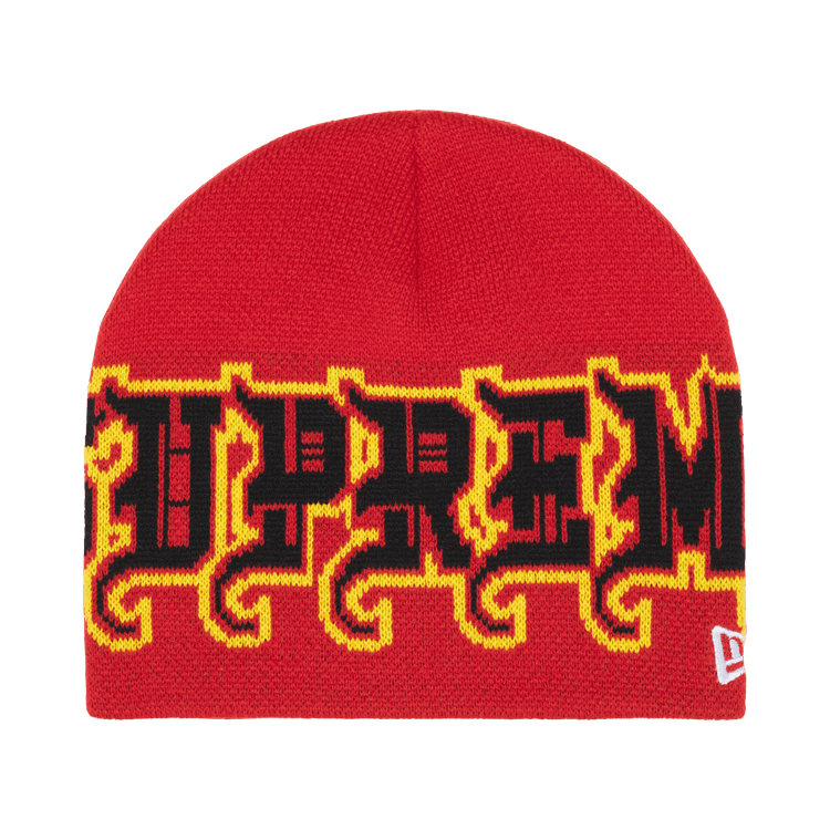 Supreme New Era Outline Beanie 'Red'
