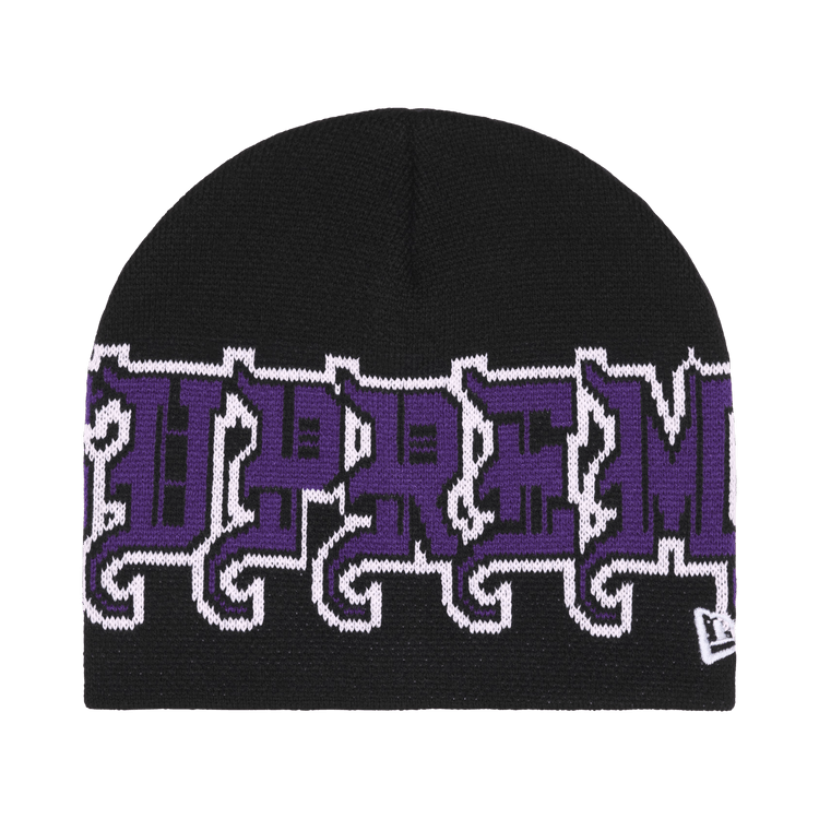 Supreme New Era Outline Beanie 'Black'