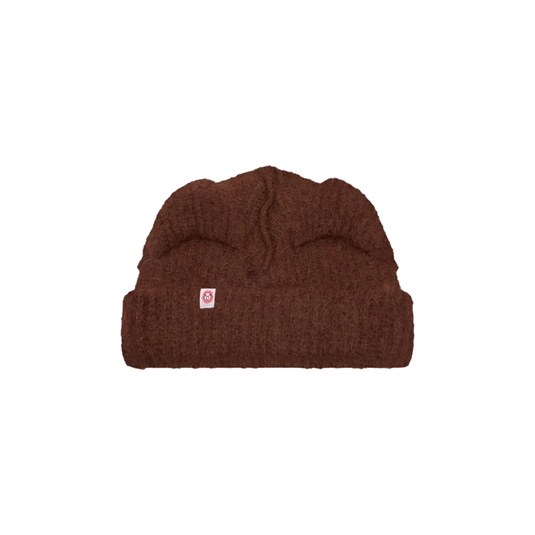 Charles Jeffrey Loverboy Alpaca Chunky Ears Beanie 'Brown'