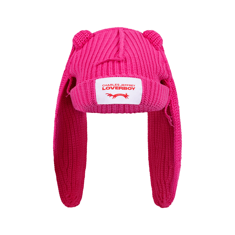 Charles Jeffrey Loverboy Chunky Rabbit Beanie 'Pink'