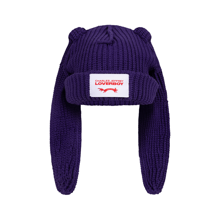 Charles Jeffrey Loverboy Chunky Rabbit Beanie 'Purple'