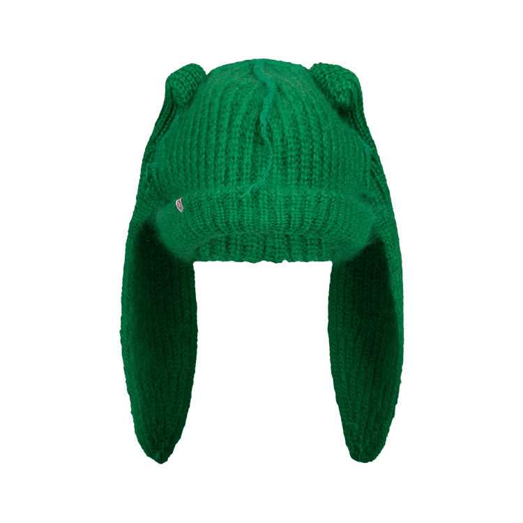 Charles Jeffrey Loverboy Mohair Chunky Rabbit Beanie 'Green'