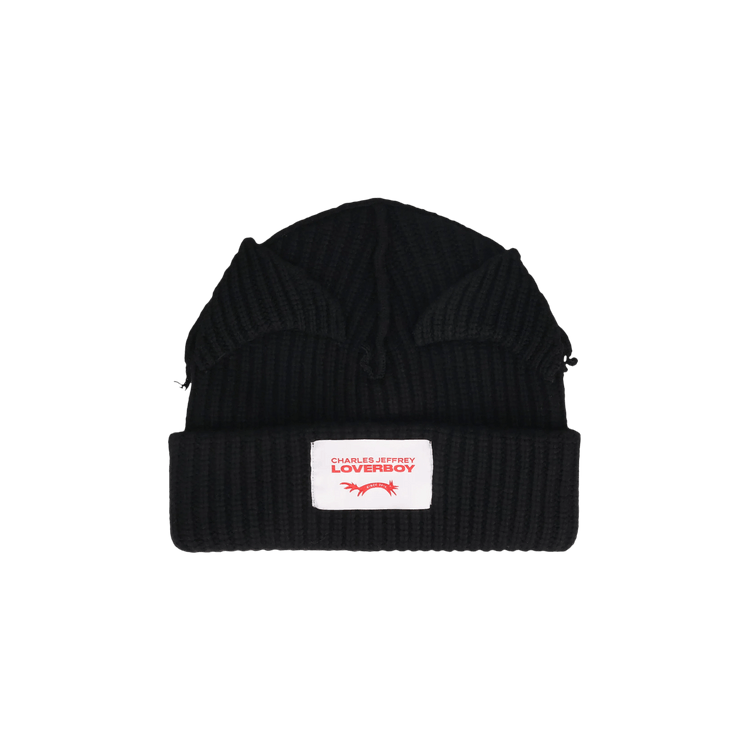 Charles Jeffrey Loverboy Supersized Chunky Ears Beanie 'Black'