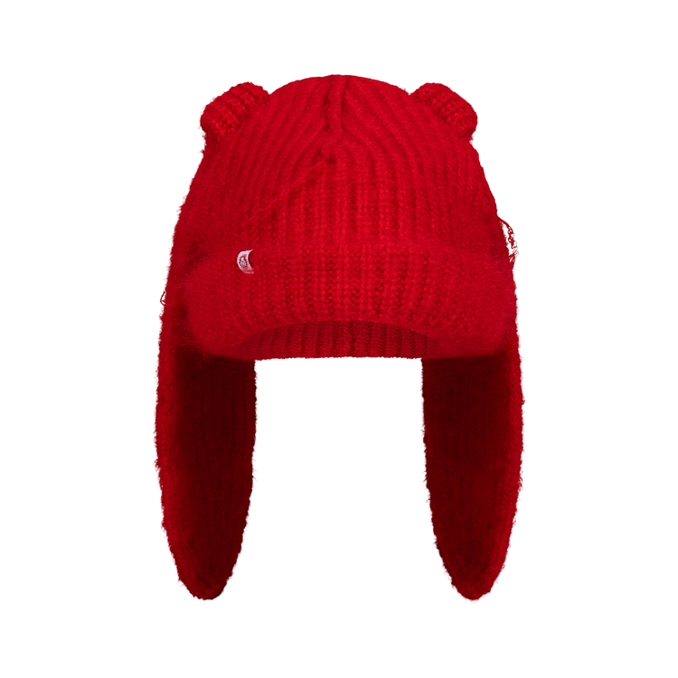 Charles Jeffrey Loverboy Mohair Chunky Rabbit Beanie 'Red'