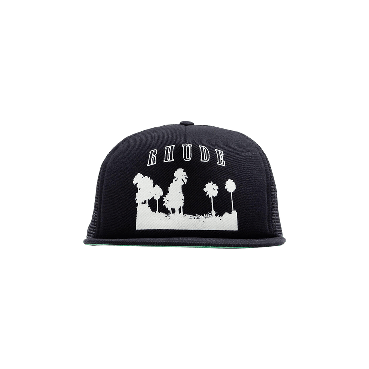 Rhude Thousand Palms Trucker Hat 'Black/White'
