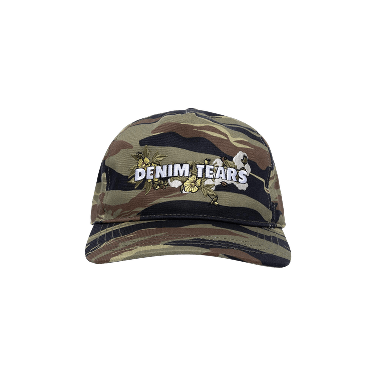 Denim Tears Floral Logo Trucker Hat Camo 'Green'