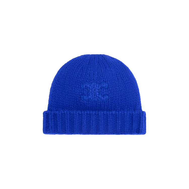 CELINE Triomphe Beanie 'Bleu Roi'