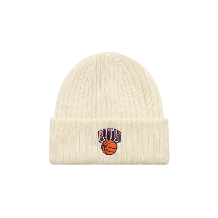 Kith x New Era For The New York Knicks Knit Beanie 'Sandrift'