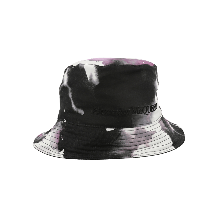 Alexander McQueen Watercolor Reversible Bucket Hat 'Black Multi'