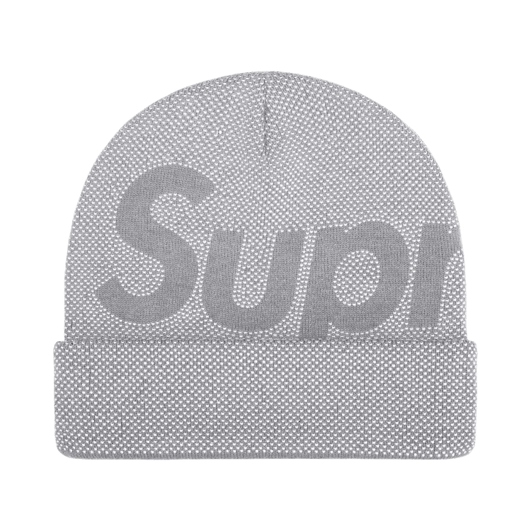 Supreme Studded Knockout Big Logo Beanie 'Heather Grey'