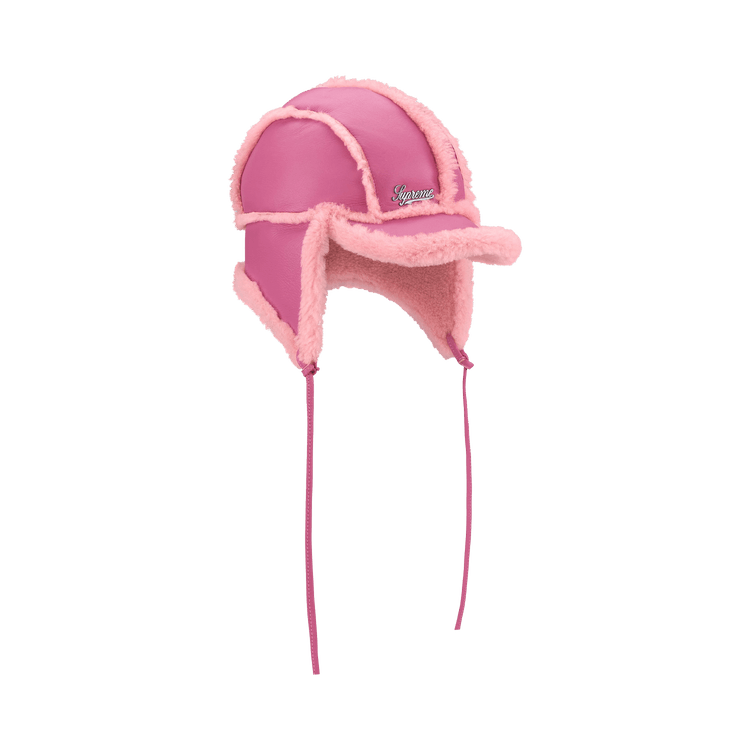 Supreme Shearling Lined Earflap Cap 'Pink'