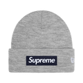 Supreme New Era Box Logo Beanie 'Heather Grey'