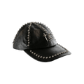 Thug Club Studded Washed Leather Cap 'Black'