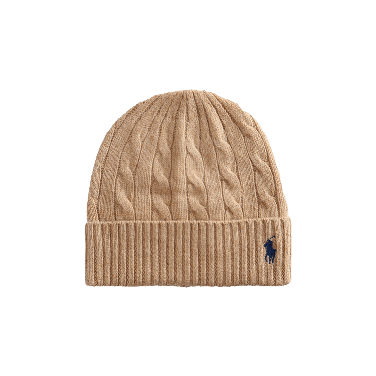 Polo Ralph Lauren Cashmere Cable Beanie 'Camel'