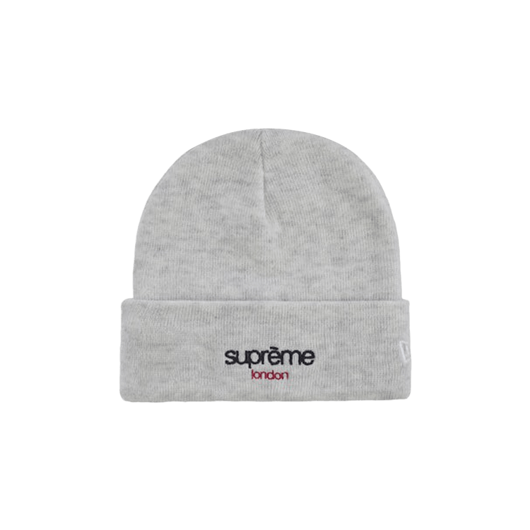 Supreme New Era Classic Logo Beanie 'Heather Grey'