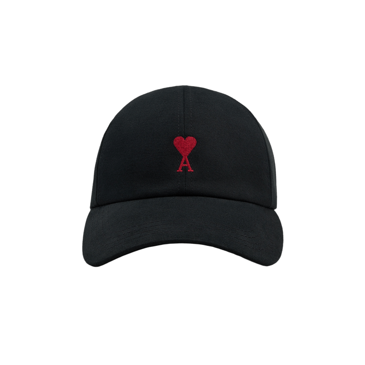 Ami Quota Red Ami De Coeur Embroidery Cap 'Noir'