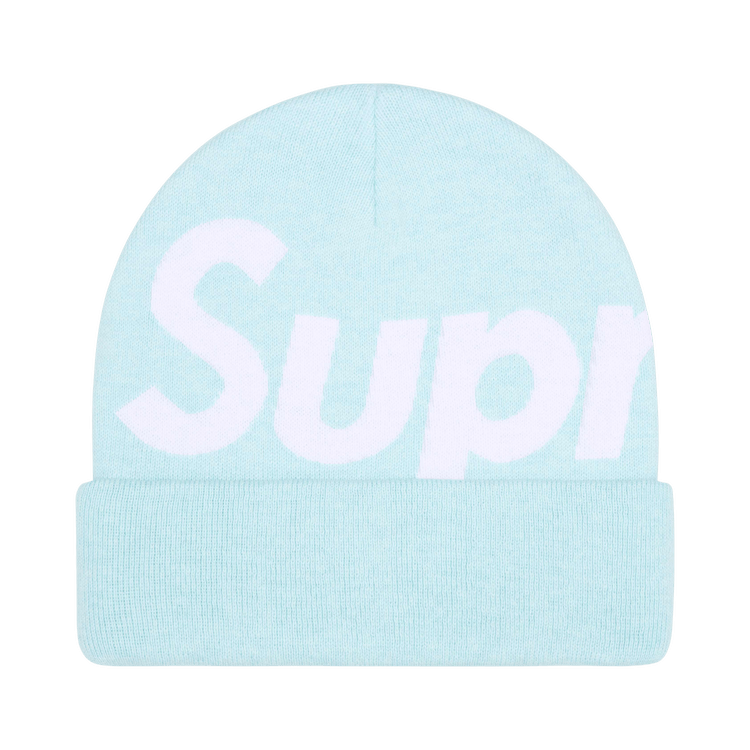 Supreme Big Logo Beanie 'Light Blue'