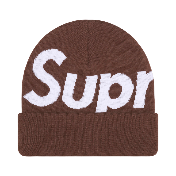 Supreme Big Logo Beanie 'Brown'