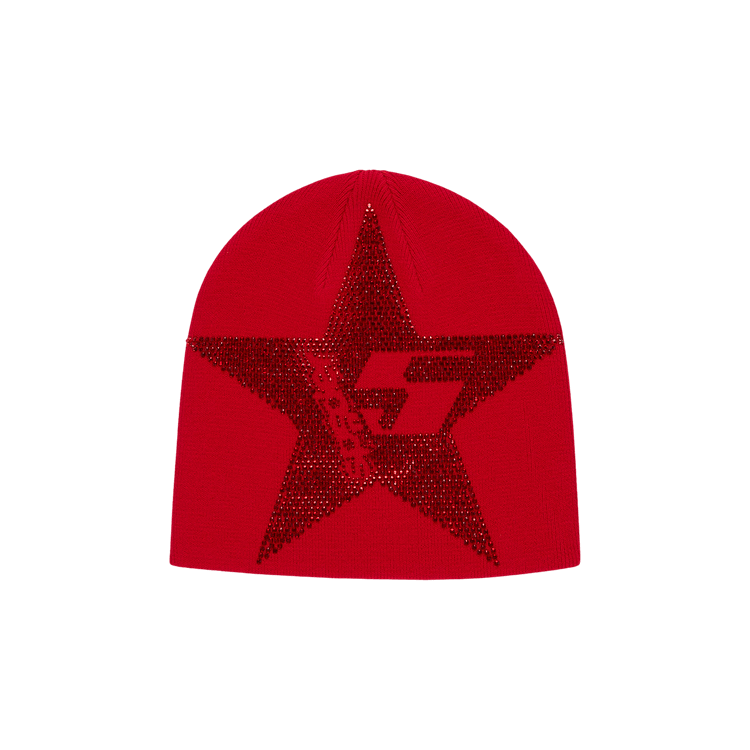 Sp5der Star Rhinestone Skully 'Red'