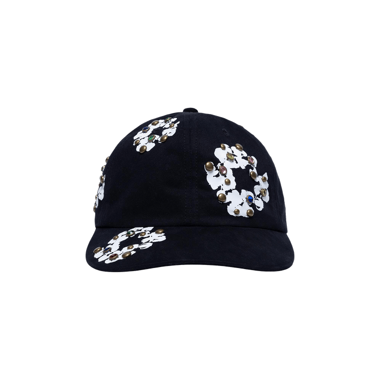 Denim Tears Rhinestone Cotton Wreath Cap 'Black'