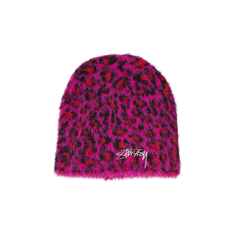 Stussy Leopard Pattern Skullcap 'Pink'