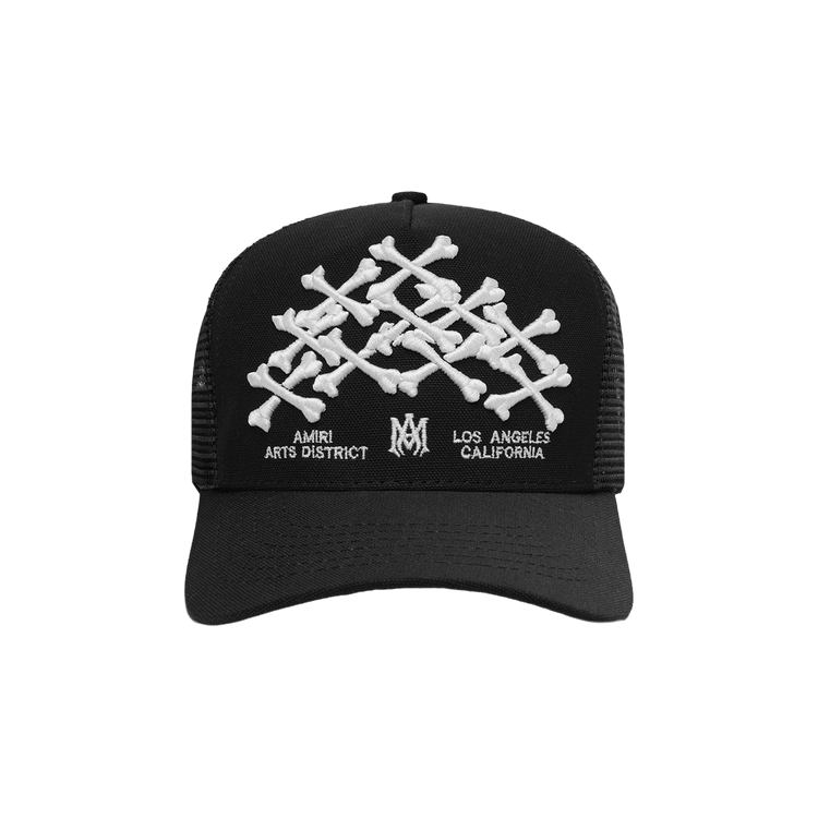 Amiri Bones Stacked Trucker Hat 'Black'