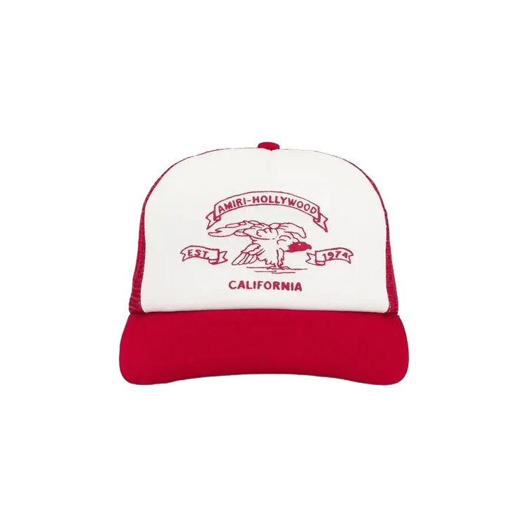 Amiri Eagle Trucker Hat 'Red Rose'