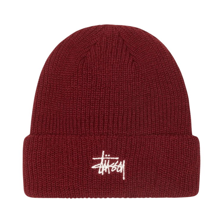 Stussy Basic Cuff Beanie 'Dark Red'