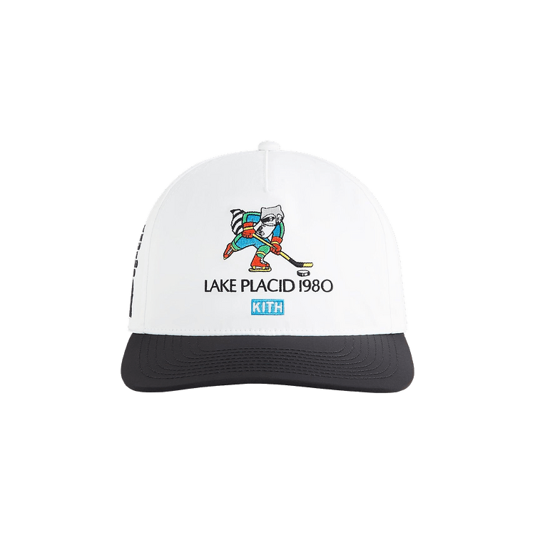Kith For Olympics Heritage Lake Placid Nylon Bay Low Pinch Crown Snapback 'White'