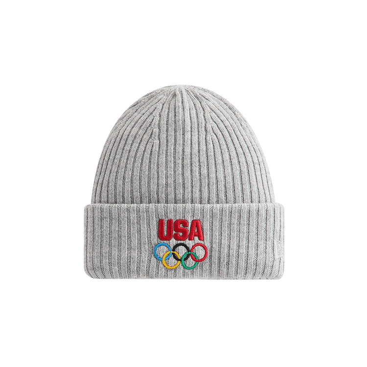 Kith x New Era For Team Usa Knit Mia Beanie 'Light Heather Grey'