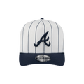 New Era Atlanta Braves Satin Pinstripe Snapback 'White/Navy'