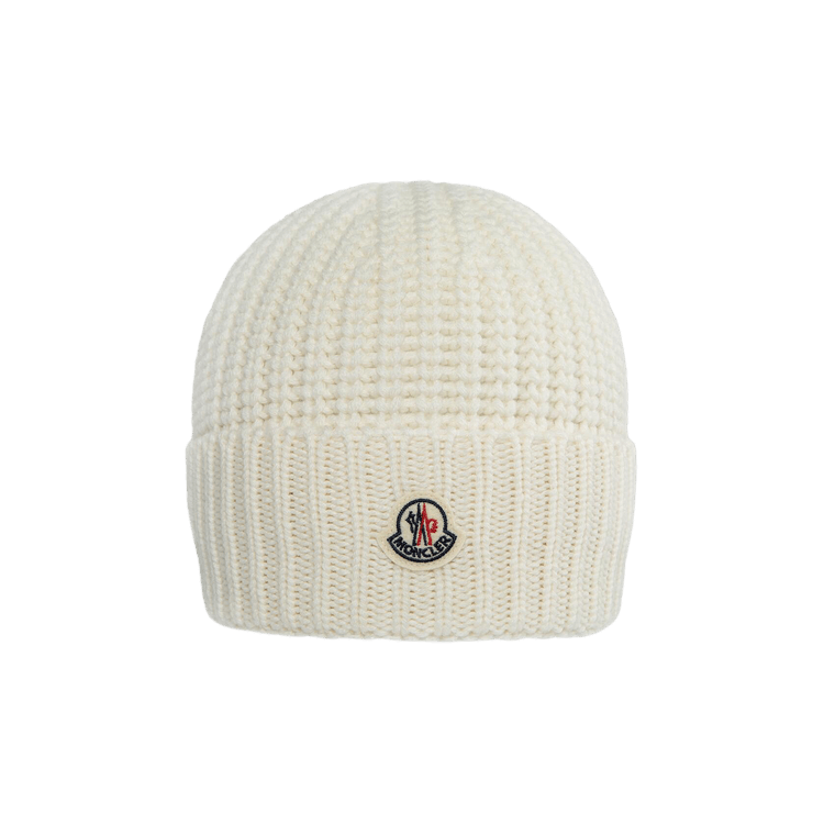 Moncler Logo Beanie 'White'