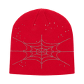 Sp5der Rhinestone Silk Skully 'Red'
