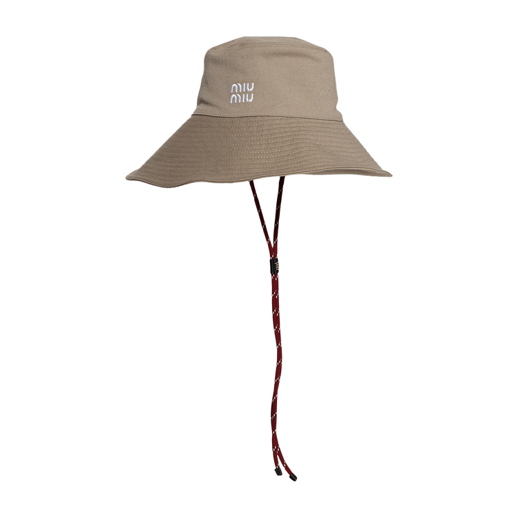 Miu Miu Denim Washed Hat 'Beige/Amaranto'