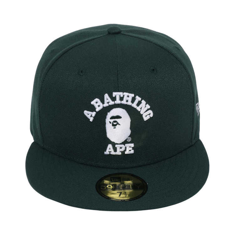 BAPE x New Era Glow In The Dark College 59Fifty Cap 'Green'