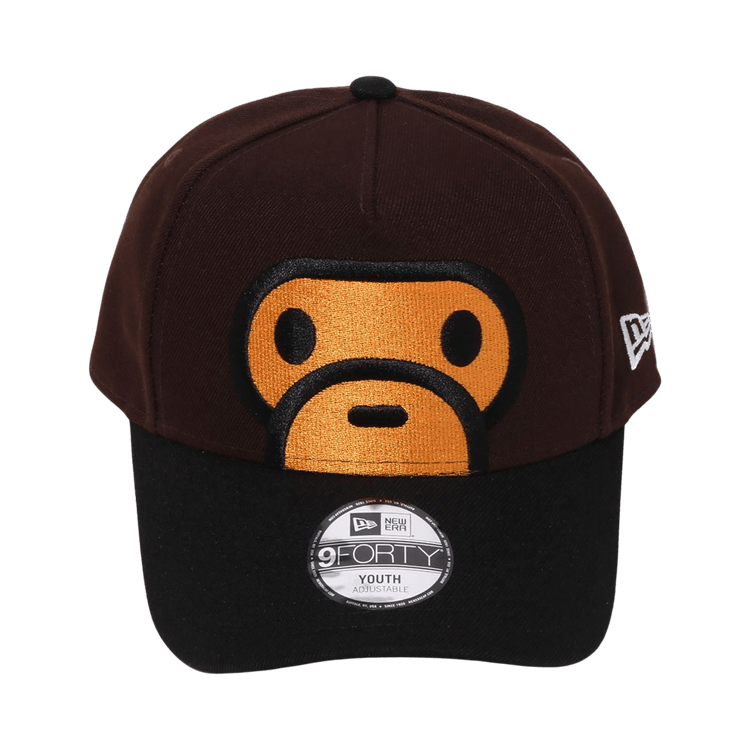BAPE x New Era Kids Milo Face 9Forty Cap 'Brown'