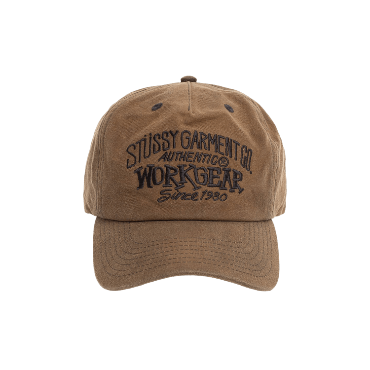 Stussy Mid-Depth Workgear Waxed Snapback 'Brown'
