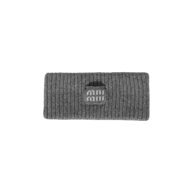 Miu Miu Cashmere Wool Headband 'Grigio'
