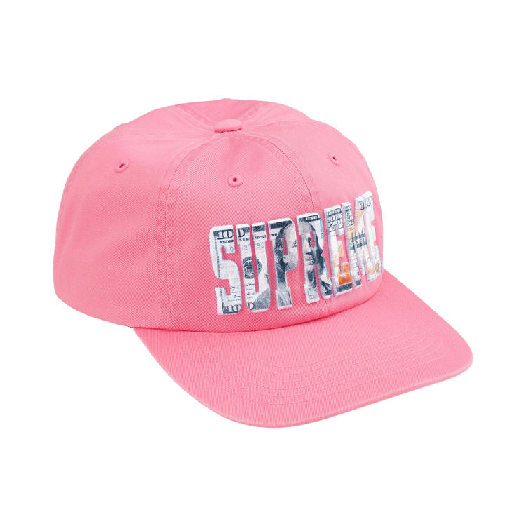 Supreme Embroidered Money Logo 6-Panel 'Pink'