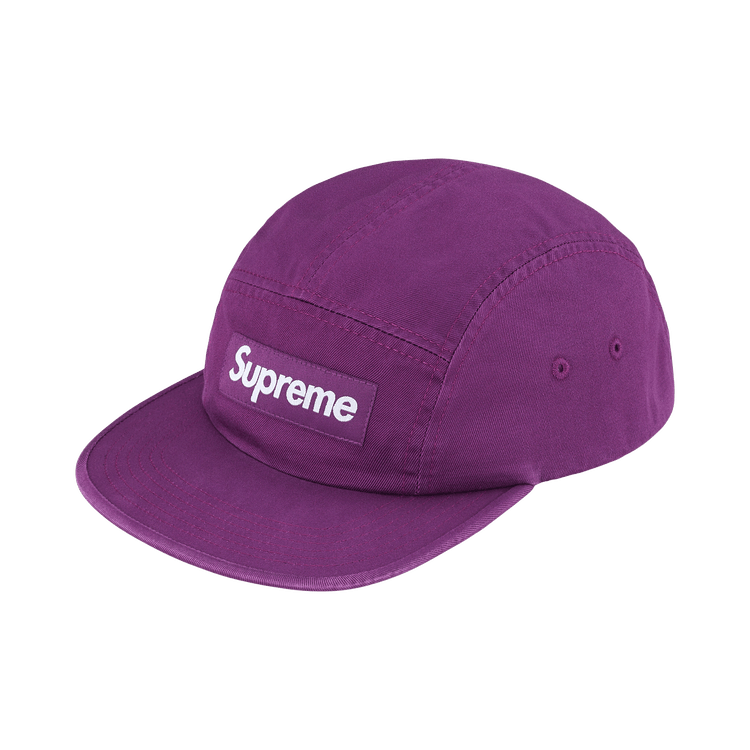 Supreme Washed Chino Twill Camp Cap 'Purple'