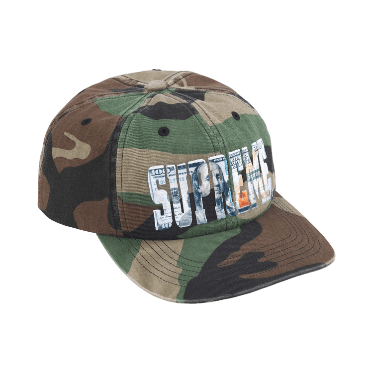 Supreme Embroidered Money Logo 6-Panel 'Woodland Camo'