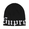 Supreme Old English Printed Beanie 'Black'