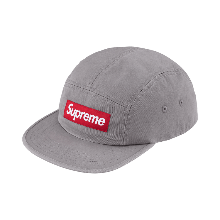 Supreme Washed Chino Twill Camp Cap 'Grey'