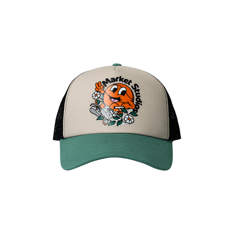 Market Chill In The Net Trucker Hat 'Green/Natural/Black'