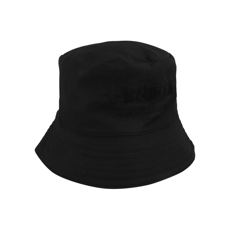 Alexander McQueen Watercolor Logo Bucket Hat 'Black/Multicolor'