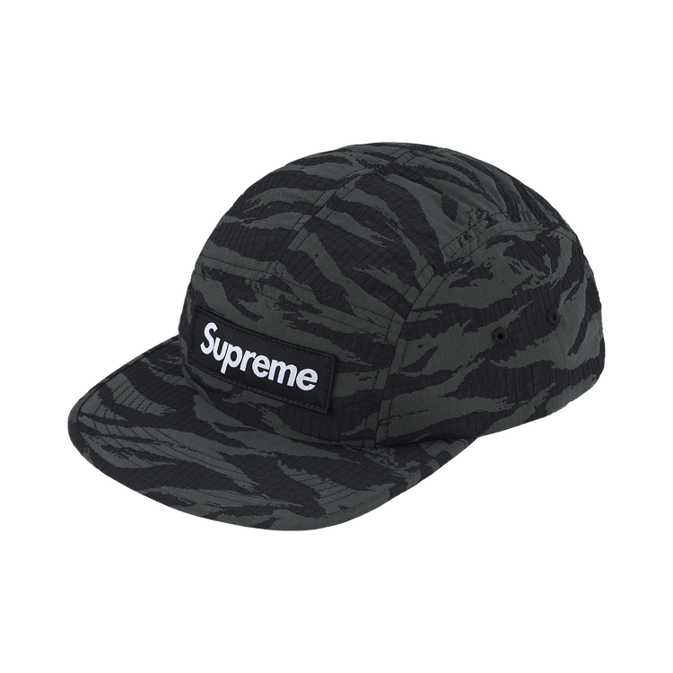 Supreme Tiger Camo Ripstop Camp Cap 'Black'