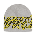 Supreme New Era Cursive Beanie 'Grey'